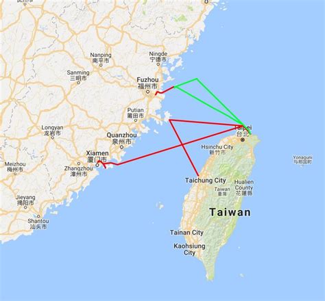 are there flights between taiwan and china